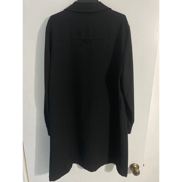 Zara button down dress women’s L black long sleeve minimalist career utility - Picture 5 of 6
